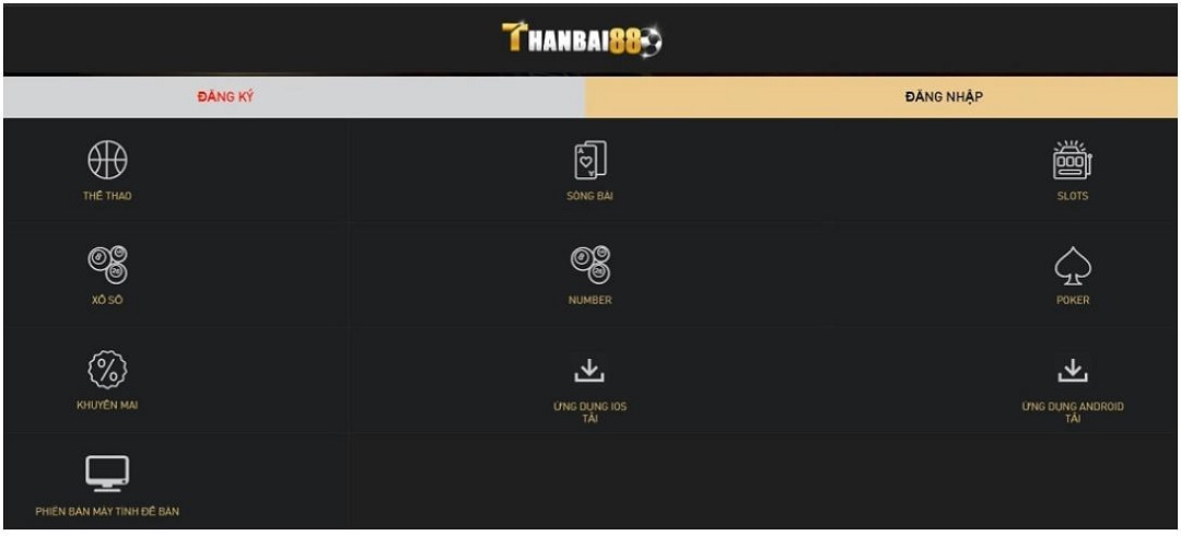 Thanbai88 hỗ trợ cả web và ứng dụng 